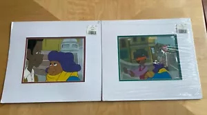 2 Vintage FAT ALBERT & Cosby Kinder Serigraphie von Seri-Cel Animation Kunst TV Show - Bild 1 von 11