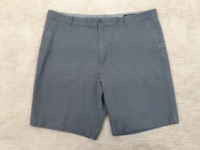 Claiborne Men's 40 Gray Cotton Canvas Texture Shorts Pockets 9.5" Inseam Casual - Image 1 of 4