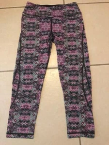 VSX Rosa Nera Stampa KNOCKOUT YOGA CAPRI S Victoria's Secret Sport - Foto 1 di 3