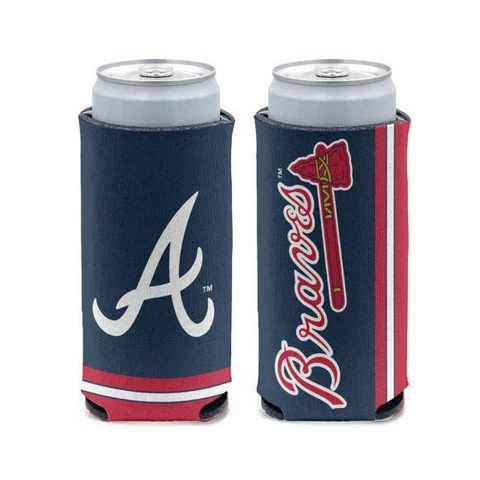 WinCraft MLB Atlanta Braves Slim Can Cooler, Team Colors, One Size Cover