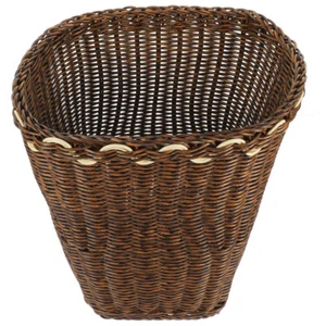 Desktop Garbage Trash Elegant Woven Can Waste Basket for Bathroom Office - Picture 1 of 12