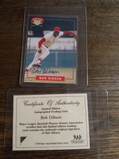 1994 Nabisco All Star Legends Baseball AUTO Bob Gibson MINT CARDINALS HOF COA