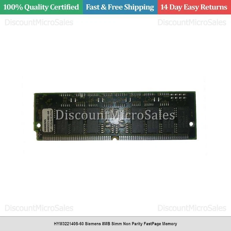 HYM322140S-60 Siemens 8MB Simm Non Parity FastPage Memory - Image 1 of 1
