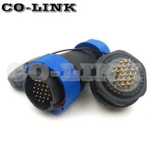 SD28 22PIN WATERPROOF CONNECTOR, 5A 250V PANEL MOUNT LED POWER CABLE PLUG SOCKET - Picture 1 of 6