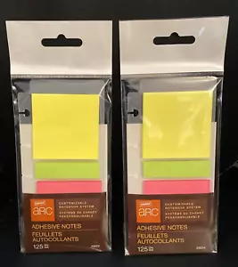Lot of 2- Staples Arc Adhesive Notes Customizable Notebook System 125 Pieces ea. - Picture 1 of 6