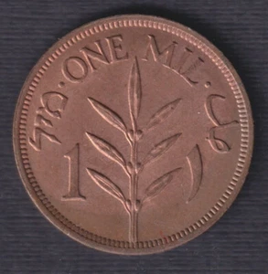 PALESTINE MANDATE COINS - 1944 1Mil BRONZE in ALMOST UNCIRCULATED COND (pal008) - Picture 1 of 2