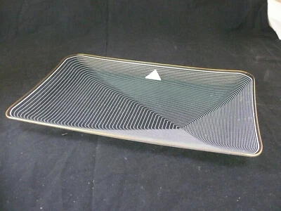 WMF La Galleria Servieplatte Collection Simone 30x20cm Memphis Ära Kristallglas - Bild 1 von 4