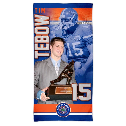 WinCraft Tim Tebow Florida Gators Ring of Honor 30" x 60" Spectra Beach Towel Cover