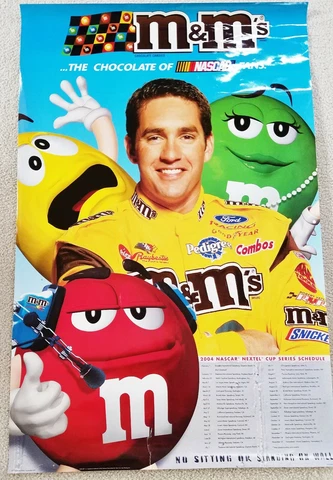 M&M Nascar's Elliott Sadler 2004 Nextel Cup Schedule poster 22"×34" Cover