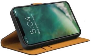 Xqisit Slim Wallet Selection - Folio Case for iPhone 12 / 12 Pro - Black
