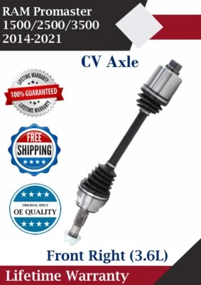 OE Front Right CV Axle For 2014-2021 Ram Promaster 1500 2500 3500 Lifetime Warr. - Изображение 1 из 4