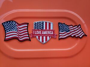 PATCHES USA AMERICAN FLAG EMBROIDERED PATCH IRON-ON SEW (3)