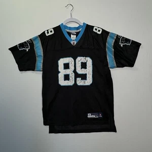 90s Y2K Reebok NFL Football Carolina Panthers Steve Smith Jersey Kids Size XL - Picture 1 of 9
