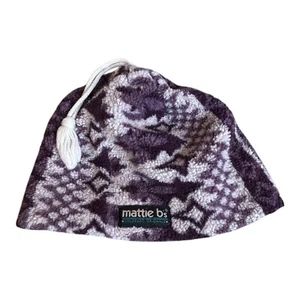Mattie Bs Colorado Originals Beanie With Tassel Purple Beige Polyester Winter - Picture 1 of 7