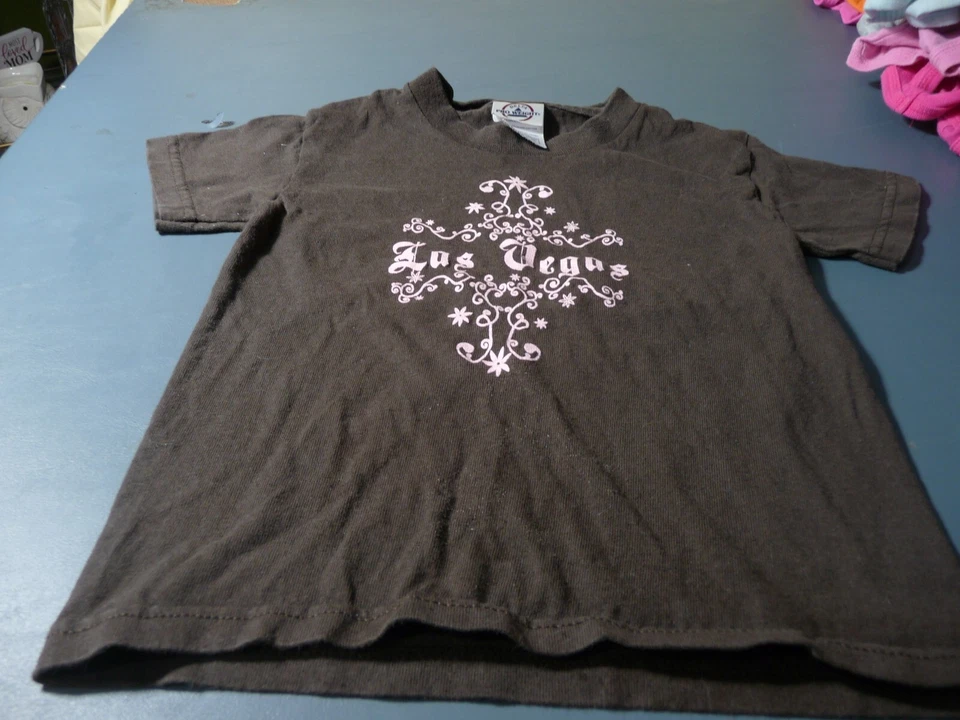 GIRLS SIZE 2-4 LAS VEGAS BROWN WITH PINK LETTERS - Image 1 of 2