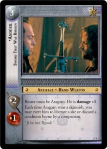 LOTR TCG Rise of Saruman Set ANDURIL SWORD BROKEN 17r27 M/GEM MINT Tip Top Shelf - Picture 1 of 1
