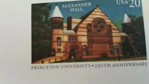 2 Pre-Stamped USPS 20 Cents Postcards 1996 Alexander Hall Princeton U - Picture 1 of 5