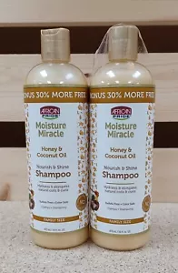 LOT OF 2 African Pride Moisture Miracle Shampoo 16 fl oz Each Exp 08/2025 - Picture 1 of 1