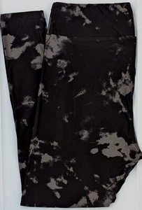 TC2 LuLaRoe Tall & Curvy2 Leggings Cute Black Gray Tie Dye Q91 New Free shipping - Picture 1 of 8