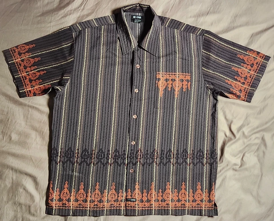 VGT BC Ethic Smooth Custom Fit Shirt Brown Button Up Size Large Made in Korea - Image 1 of 4