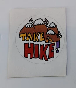Vintage 80er Troll Associates "Take A Hike!" Berge 1" Aufkleber - Bild 1 von 2