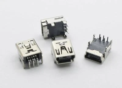 Mini USB Female 5 pin 90' PCB Socket Connector - 2 Leg or 4 Leg Option