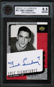 2000-01 UD Legends Epic Signatures #TL Ted Lindsay Ksa 8,5 NMM + Detroit Wings - Imagen 1 de 2