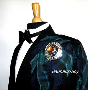 FLY PLAID TARTAN GRAHAM OF MENTEITH MODERN FRINGED KILT MADE IN SCOTLAND MENS - Picture 1 of 4