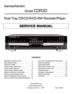 Service Manual-Anleitung für Harman Kardon CDR 30  - Picture 1 of 1