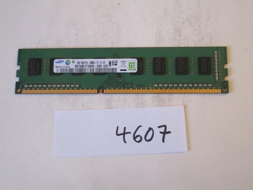 Samsung M378B5773DH0-CK0 2Gb PC3-12800 1600Mhz DDR3 Desktop Memory RAM (4607) - Image 1 of 2