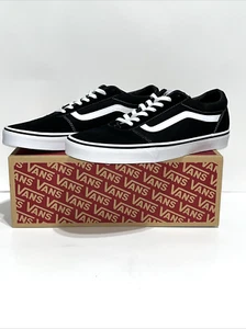 Zapatos de skate Vans Ward para hombre negros/blancos de gamuza/lona mezcla talla 13 nuevos con caja - Imagen 1 de 7