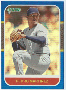 Pedro Martinez 2021 Donruss Retro 1987 Blue Foil Parallel Card #237