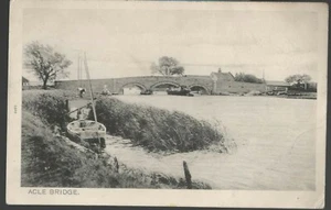 PEACOCK SERIES POSTCARD ACLE BRIDGE NORFOLK C1911 - BARGE - Picture 1 of 2