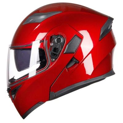 ILM Refurbish Full Face Modular Dual Visor Motorcycle Helmet Winter DOT 902 Foto 1 de 4