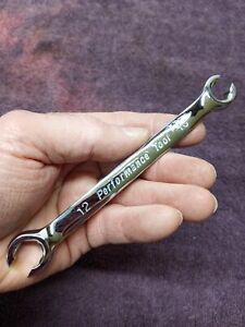 Vintage PERFORMANCE TOOL W30410 FLARE NUT WRENCH 12mm 10 mm CHROME