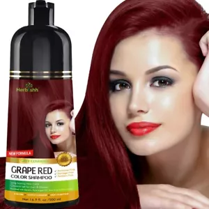 500ML HERBISHH AMMONIA FREE COLOR SHAMPOO GRAPE RED - Foto 1 di 7