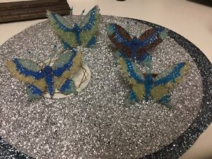 KIM SEYBERT Beaded Butterflies NAPKIN RINGS Brand New Set Of 4 NWT Beautiful