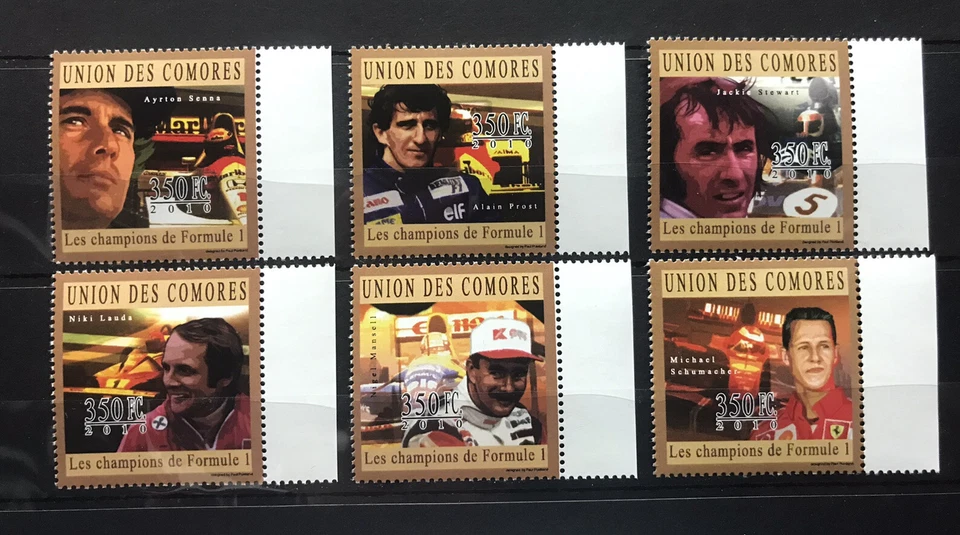 Ayrton Senna / Schumacher / Lauda / Prost - Great Racing Drivers  MNH** G114 - Image 1 of 1