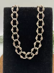 Vintage sterling BOMA twisted cable chain bracelet - 10.14g - 7" long - Picture 1 of 7