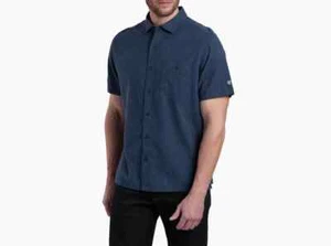 Camisa de manga corta Kuhl Getaway para hombre en color mar abierto (azul) - nueva con etiquetas - Imagen 1 de 3