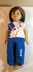 Muñeca Oficial American Girl 18" - Pelo Castaño/Ojos Azules - Totalmente Vestida - Imagen 1 de 4