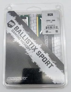 NEU Ballistix Sport 8GB (2 4GB Sticks) DDR4 PC Gaming Speicher Micron - Bild 1 von 2