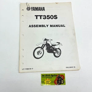 VINTAGE YAMAHA TT350S DEALER PREP ASSEMBLY MANUAL MOTORCYCLE TT350S 1RG-28107-70 - Picture 1 of 3