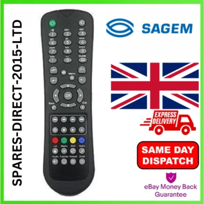 Nuevo control remoto Sagem para Freesat HD DTR94500S DTR94500 DTR6400T DTR6400 Foto 1 de 4