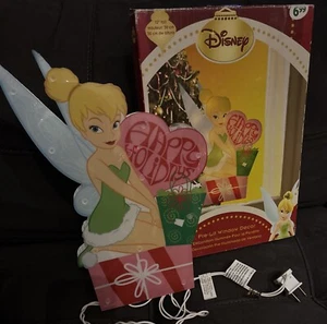 Tinkerbell Weihnachten beleuchtet Wand Tür Fenster Aufhänger Display Schild 9" x 12" - Bild 1 von 4