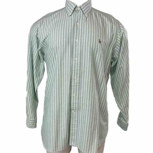 Ralph Lauren Hemd Herren 16 grün/weiß gestreift Classic Fit (203) - Bild 1 von 8
