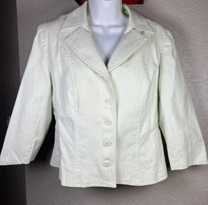Apt. 9 Womens Green  Five Button Career Dress Blazer 10 - Picture 1 of 11