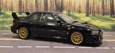 RARE 1/18 AutoArt Subaru Impreza 22B-STi Version Black Upgraded 1500 Pieces  - Image 1 of 4