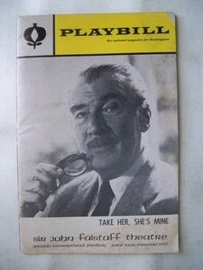 TAKE HER SHE'S MINE Playbill WALTER PIDGEON / JEAN WEBSTER / BARBARA FILZ 1969 - Bild 1 von 2