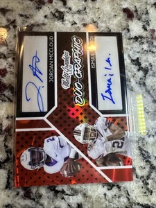 2024 Leaf Eclectic Jordan McCloud Ismail Mahdi Duo-Graphic Lava Red Auto 6/9 SSP - Bild 1 von 2